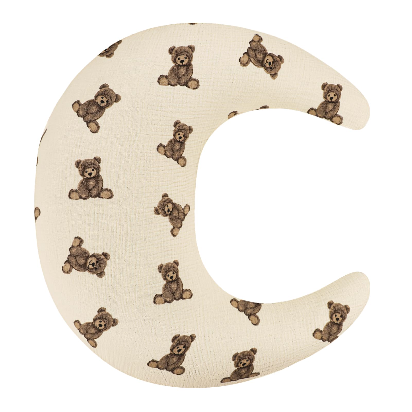 SWESEN Muslin Nursing Pillow Cover, Soft Removable Cover for Breastfeeding Pillows, Pillow Slipcover for Baby Boys and Girls, Co