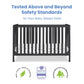 Delta Children Heartland 4-In-1 Convertible Crib, Black