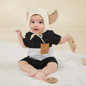 Toddler Baby Boy Summer Outfit Short Sleeve T Shirt Top Casual Shorts Set Infant Newborn Clothes 6 12 18 24 Month 2T (Black, 12-