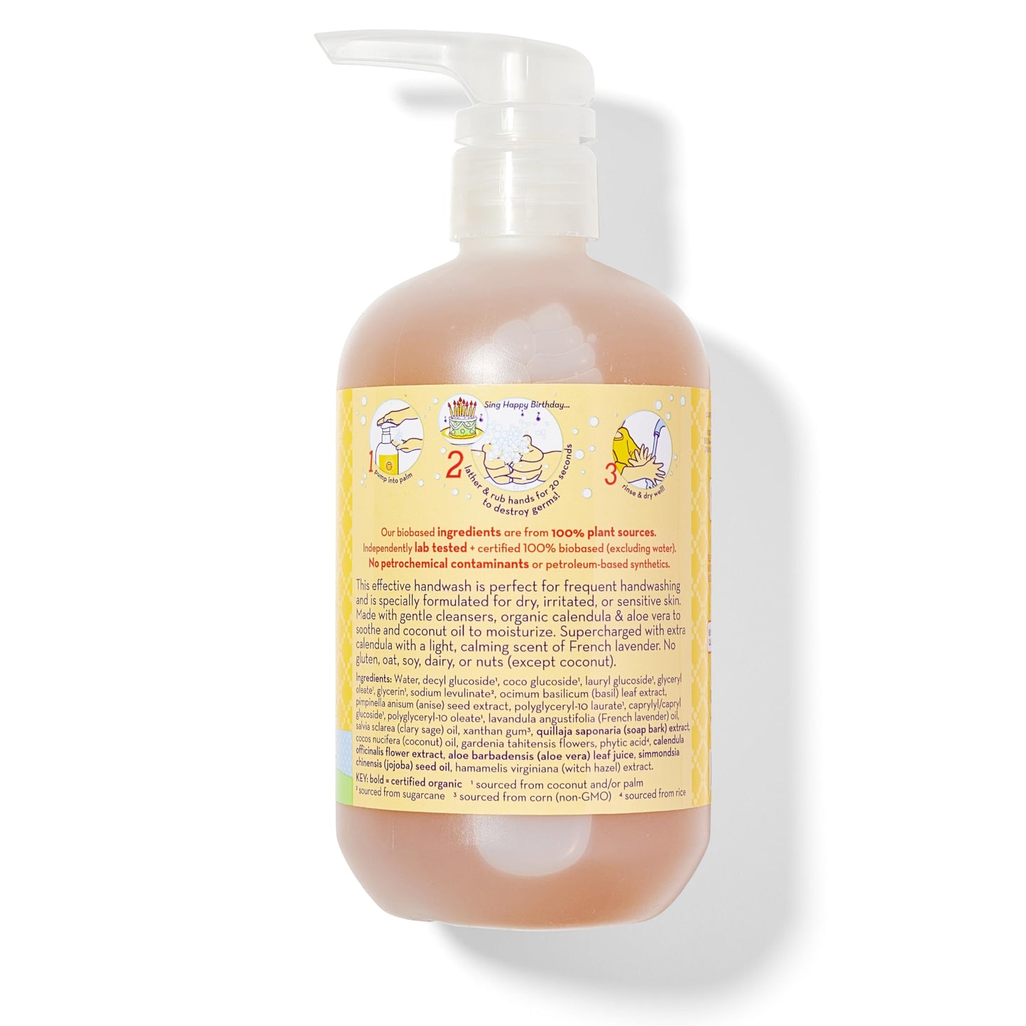 California Baby Calendula Moisturizing Hand Soap | Soothing Organic Aloe + Coconut Oil | 100% Plant-Based Liquid Soap | Allergy