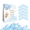Guawubiang 51Pcs Winnie Baby Shower Games, Include Baby Pacifier Hunt Sign And 50 Blue Mini Pacifiers, Mini Pacifiers Baby Showe
