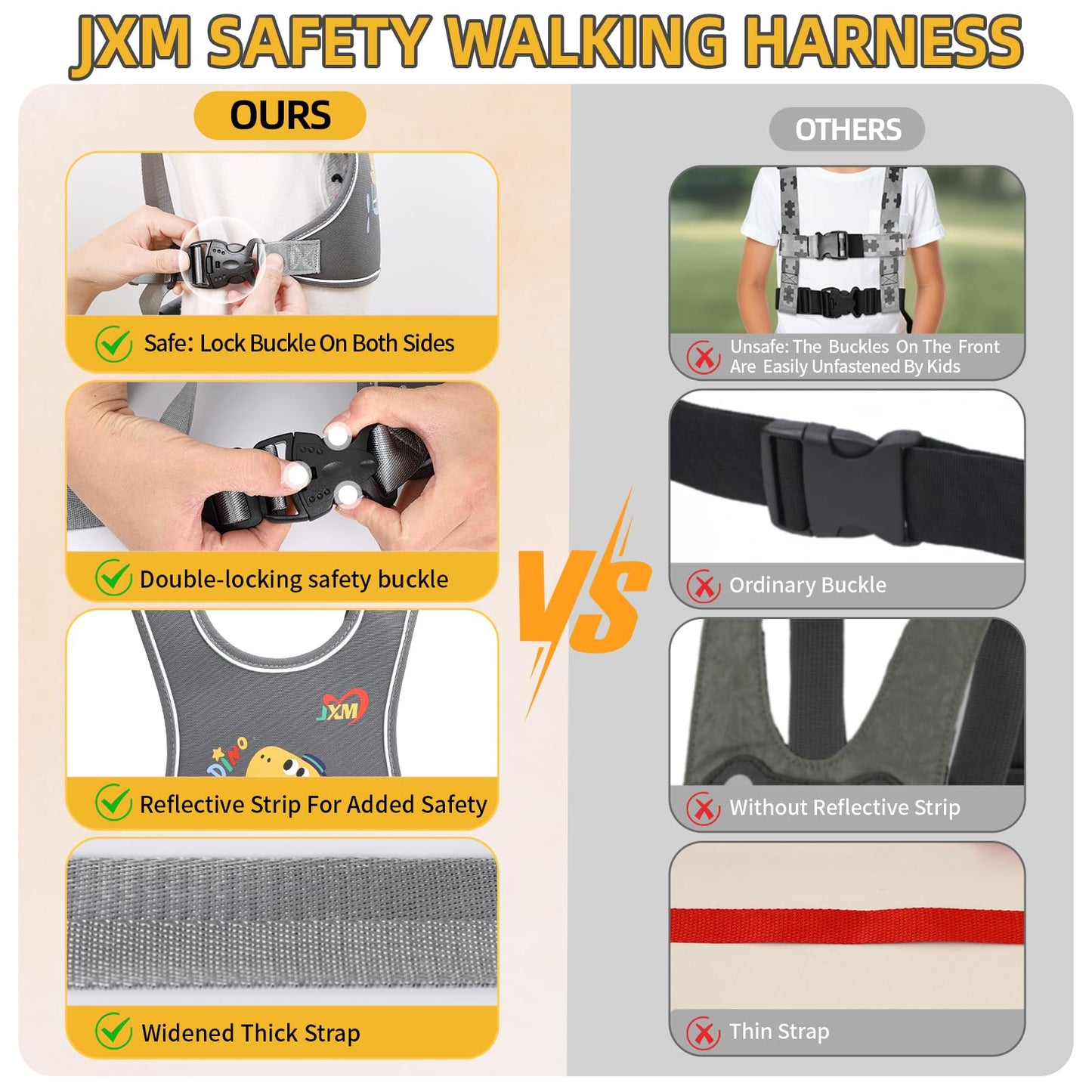 2025 New Safety Harness For Older Children (6-12Yrs) With Autism Special Needs Adhd/Asd, Teens Youth Vest Walking Harness With G