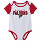 Outerstuff Nfl Newborn Baby And Infant Short Sleeve Bodysuit Variety 3-Pack - Atlanta Falcons, 12M