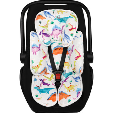 Swesen Baby Car Seat Head & Body Support, Infant Carseat Insert, Newborn Headrest Cushion For Strollers, Bouncers, Swing, Dinosa