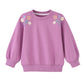 Biniduckling Baby Crew Neck Sweatshirt Girls 18 Months Floral Purple