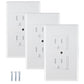 Mommy'S Helper Safe Plate Electrical Outlet Covers Standard, White, 3 Pack