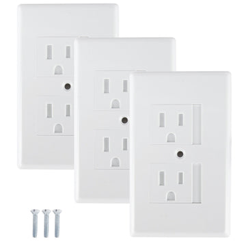 Mommy'S Helper Safe Plate Electrical Outlet Covers Standard, White, 3 Pack