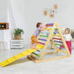 Honey Joy Triangle Climber With Ramp, 2-In-1 Indoor Toddler Climbing Triangle Set With Ladder & Slide, Foldable Wooden Kids Clim