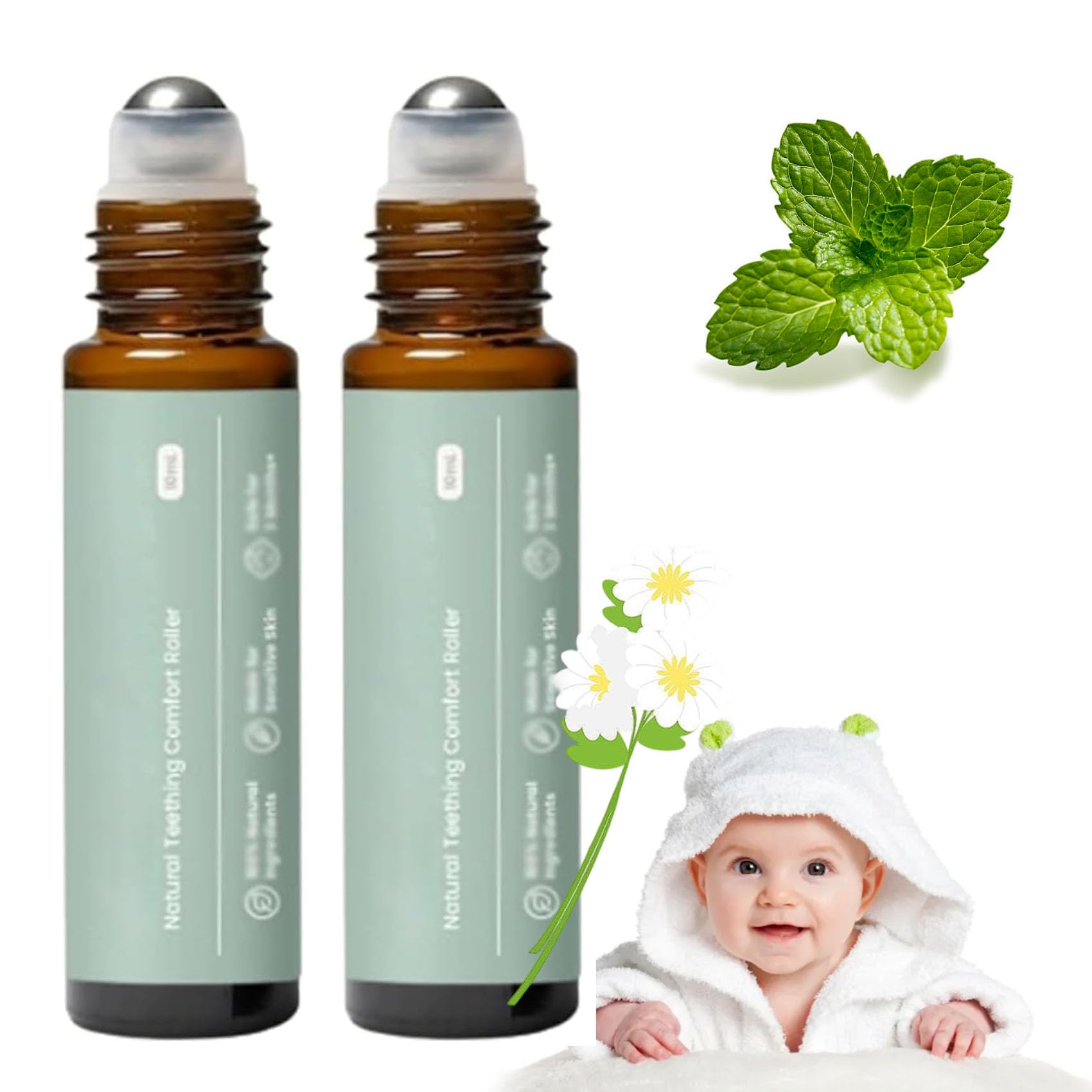 Mamas Teether: Teething Roller, Mamas Teether Teething Relief Roller All-Natural, ??eething ??oller, Natural Gentle Relief ??oll