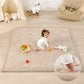 PaPaMat 1.3 Thick Baby Play Mat for Floor, 79x79 Large Foam Tummy Time Mat, Padded Support Soft Plush Nursery Rug for Infant Kid