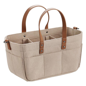 LOOM TREE Felt Fabric Baby Diaper Bag Lightweight Baby Products Organizer Compartment Khaki | Strollers & Accessories | Stroller