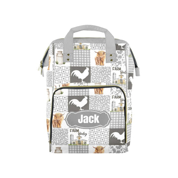 Noverbibi Custom Diaper Bag for Baby Customized High Land Cow Baby Bag Personalized Nursing Bags with Name Custom Name Mommy Day