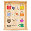MIKNEKE Montessori Lock and Key Toy Set for Toddlers, Toy Keys Homeschool Preschool Learning Activities, Wooden Montessori Mater