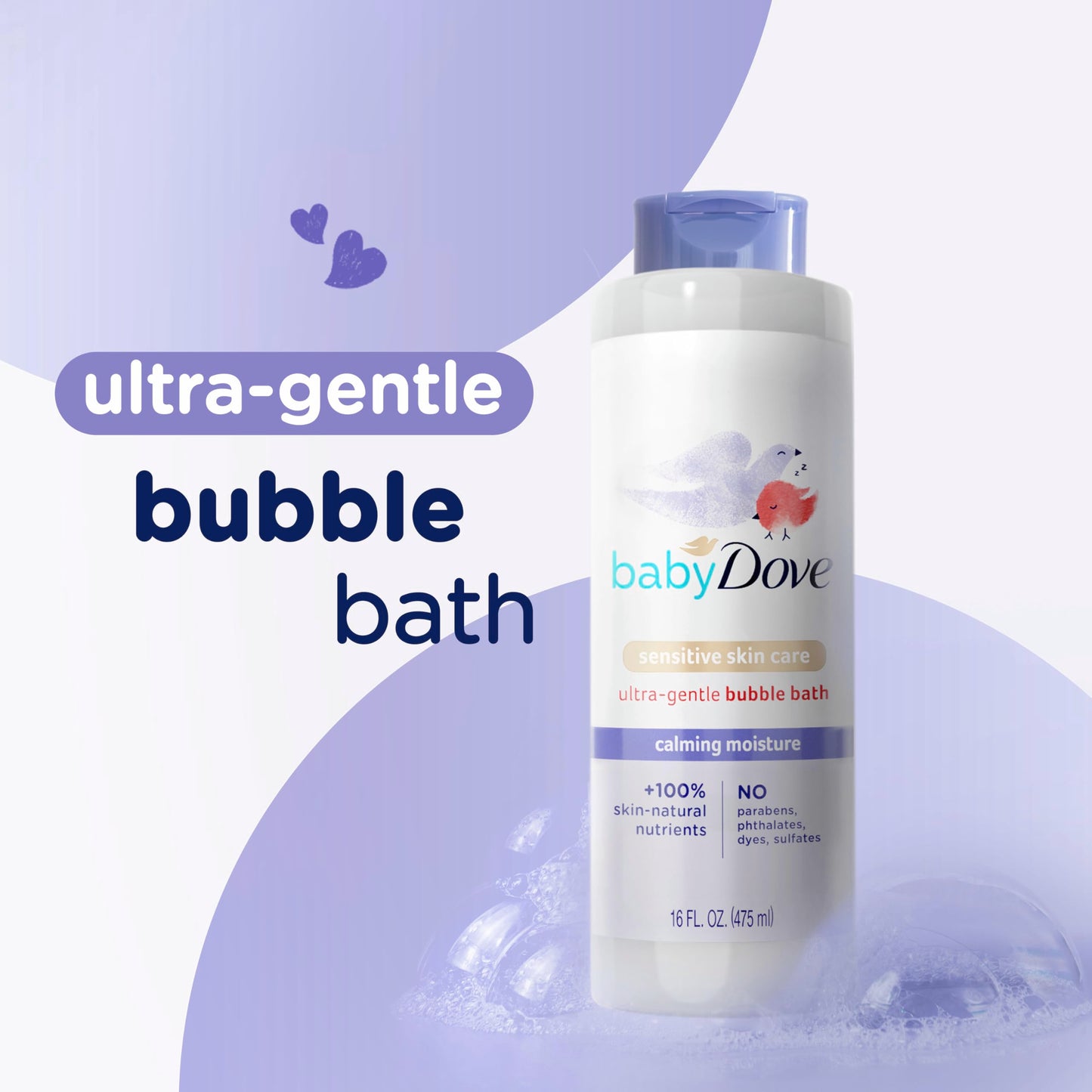 Baby Dove Bubble Bath Calming Moisture For Nourished Skin And More Restful Sleep Sensitive Skin Care With Skin-Natural Nutrients