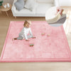 ACOMOPACK Baby Play Mat for Floor 1.3 Thick Memory Foam 50x50 Soft Velvet Playpen Mat for Kids,Infants,Toddlers,Tummy Time Crawl