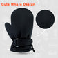 Toddler Waterproof Mittens Fleece Lined Baby Boys Girls Winter Warm Glove Kids Snow Infant Ski Mitten For 3M-5T (Black, 1-2T)