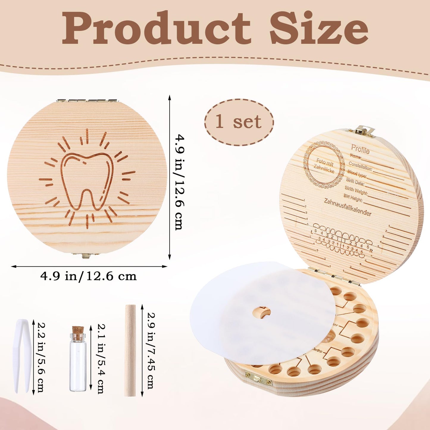 Baby Tooth Fairy Box Baby Tooth Keepsake Box For Lost Tooth Tooth Holder For Kids Wooden Kids Keepsake Organizer Cute Children T
