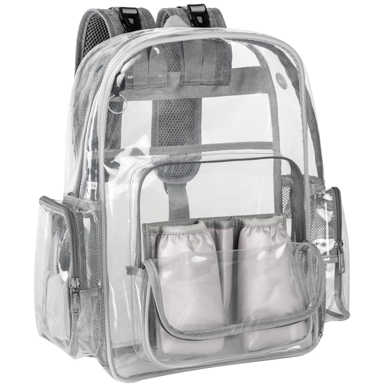 Mancro Diaper Bag Backpack, Clear Baby Bag Heavy Duty Transparent Backpack For Girls Boys, Multifunction Large Travel Backpack M