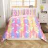 jejeloiu Kids Colorful Horse Comforter Cover Toddler Size, Galloping Horse Bedding Set Cute Animal Decor Duvet Cover Boys Girls 