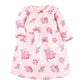 Hudson Baby Girls' Cotton Dresses, Pink And Navy Floral, 0-3 Months