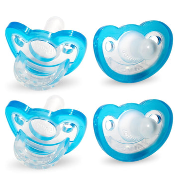 Razbaby Jollypop Baby Pacifier Newborn, 0-3M (Blue, 4 Count)