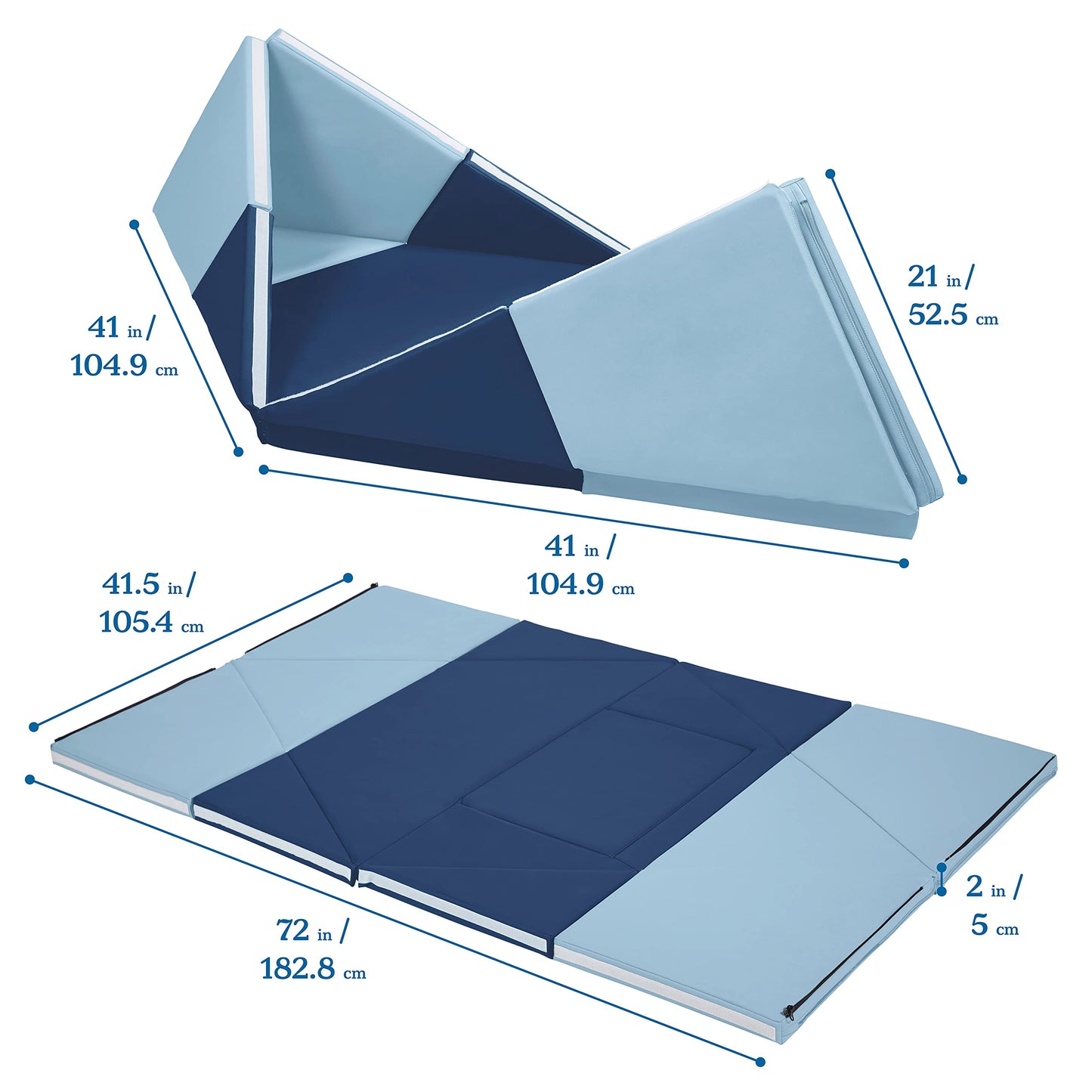 Ecr4Kids Softzone Camp, Canoe And Tumble Too, Folding Playmat, Earthtone