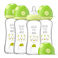 Yohkoh Natural Glass Baby Bottle With Natural Response Nipple, Newborn Anti-Colic Baby Bottles, Wide Neck Mushroom Cap Baby Bott