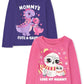 The Children'S Place Baby Girls The Children'S Place And Toddler Long Sleeve Graphic T- 2-Pack T Shirt, Mom/Animal, 2T Us