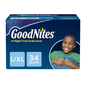 Goodnites Bedwetting Underwear for Boys, Large/X-Large, 34 Ct