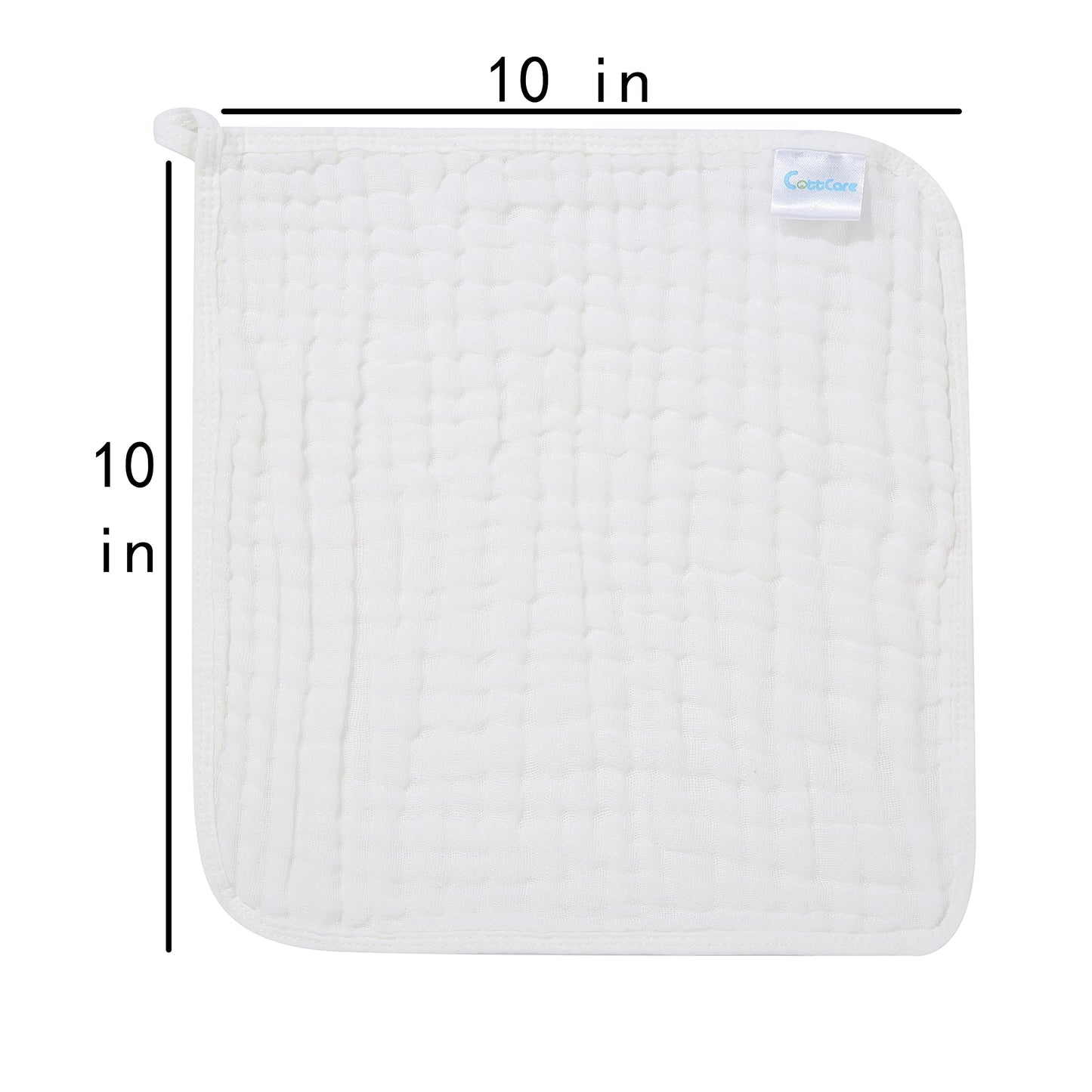 Cottcare Baby Muslin Washcloths,Natural Purified Muslin Cotton Baby Wipes 6 Layer Absorbent Soft Newborn Baby Face Towel For Sen