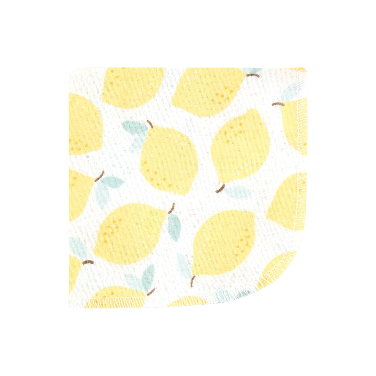 Hudson Baby Unisex Baby Flannel Cotton Washcloths, Lemon Daisy 12 Pack, One Size