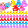 Deekin 150 Pcs Jesus Loves You Rubber Ducks Bulk Multicolor Rubber Ducks Baby Bath Toys for Baby Shower Pool Religious Party Fav