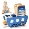 Promise Babe 5-in-1 Baby Wooden Activity Cube, Sea Ocean Montessori Toddler Toys for 1+ Year Old Boys Girls Gifts, Educational L