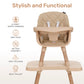 Dream On Me Luna 4-In-1 Convertible Baby High Chair In Beige