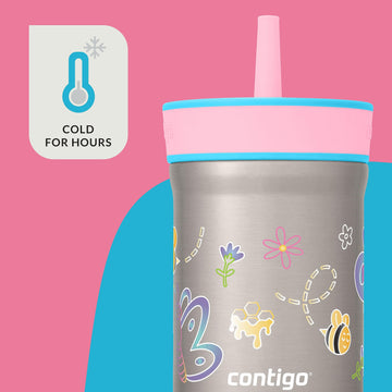 Contigo Leighton Beverage|Water Bottles, 12 Oz, Raspberry/Azalea