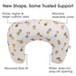 Boppy Nursing Pillow, Tan Happy Houseplants, Larger, Firmer, More Supportive Pillow For Breastfeeding And Bottle Feeding, Firmer