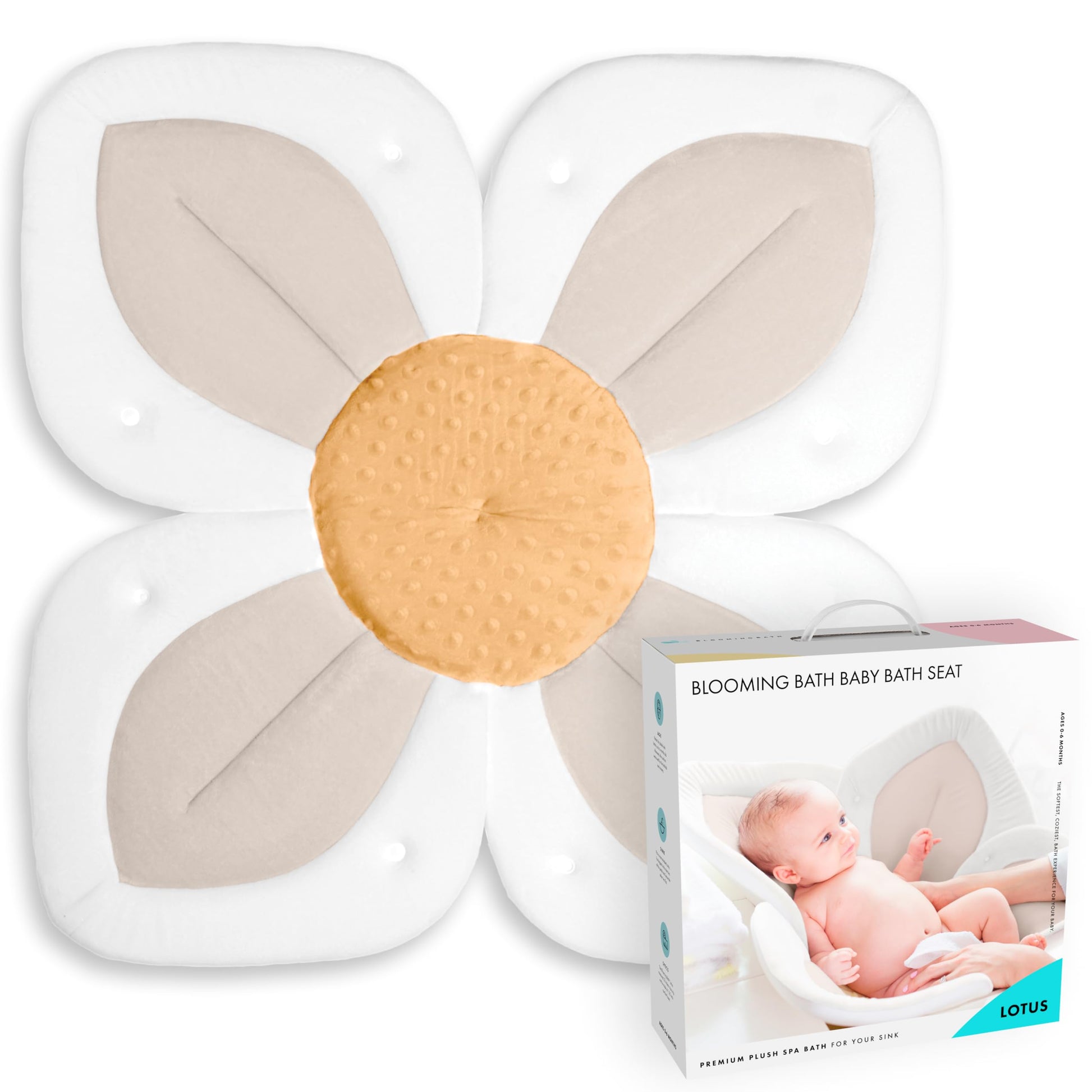 Blooming Bath Baby Bath Seat - Baby Tubs for Newborn Infants to Toddler 0 to 6 Months and Up - Baby Essentials Must Haves - The 