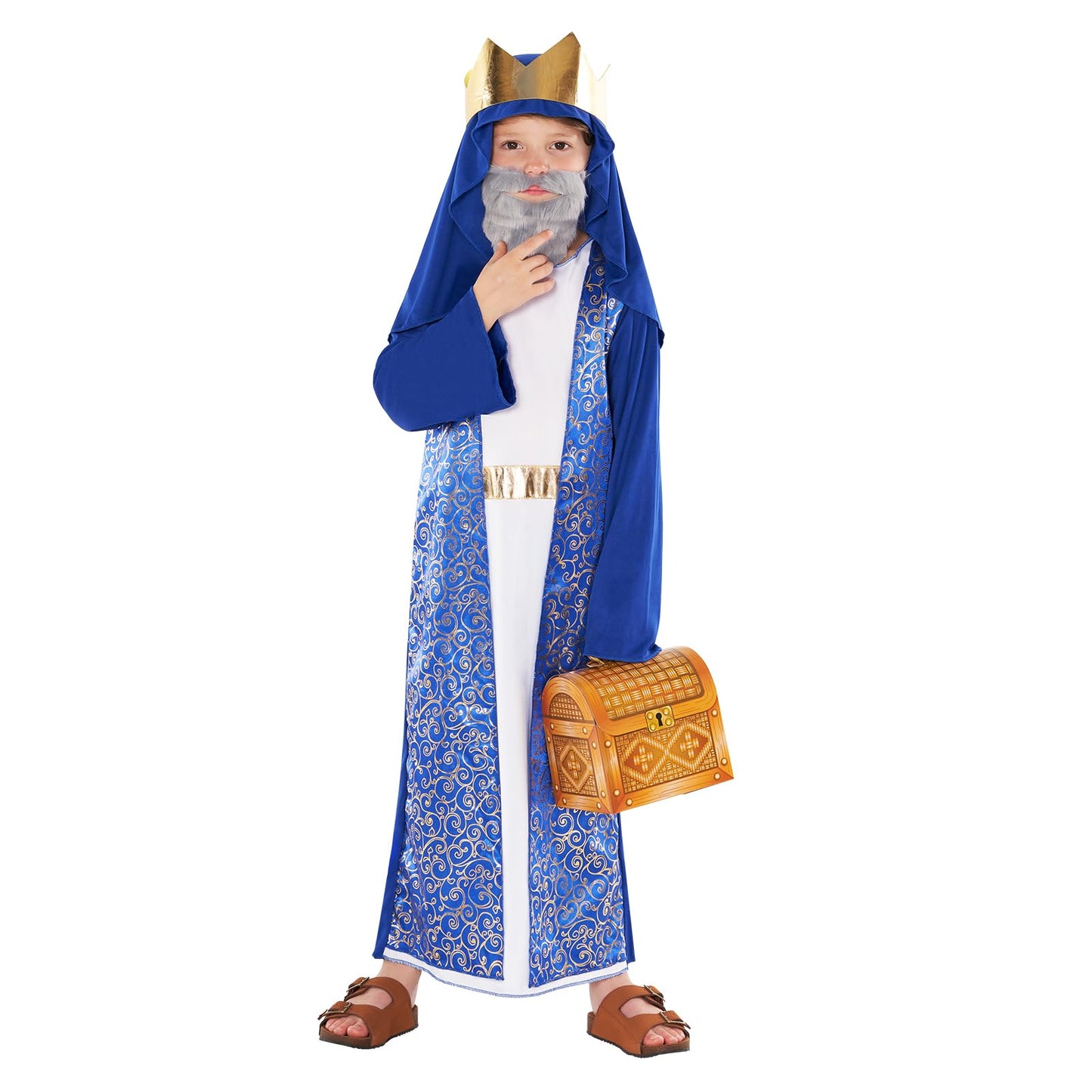 Morph 3 Wise Men Costume Kids, Biblical Nativity Costume, Catholic Saint Outfit, Three Kings Dress Up, 4-6 Years