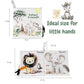 Ali+Oli Baby Cloth Book - Soft Sensory Crinkle Book with Textured Tails for Infants 0-12 Months - Early Learning Touch & Feel Tu