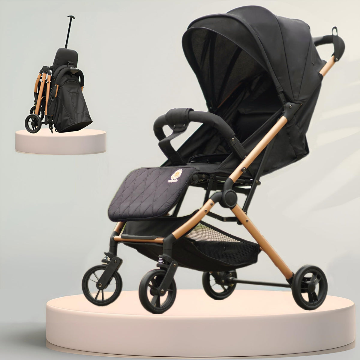 Chipzzie Travel Mate Baby Stroller  PreInstalled, Lightweight, Compact & TravelFriendly | OneHand Fold | Full Recline & 5Po