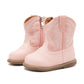 BMCiTYBM Baby Cowboy Cowgirl Boots Infant Western Boots Toddler Boys Girls Round Toe Ridingl Boots for All Seasons 6 9 12 18 24 