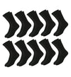 Cotson Calf Length, Full Length, High Length Pure Cotton Plain Solid Black Color Formal Socks For Men And Boys  Pack Of 10 Pair
