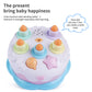 OKREVIEW First Birthday Cake Toy - Singing Music Cake Toys with Counting and Blow Candles Toys for 18 Months+ Old Boys Girls Bir