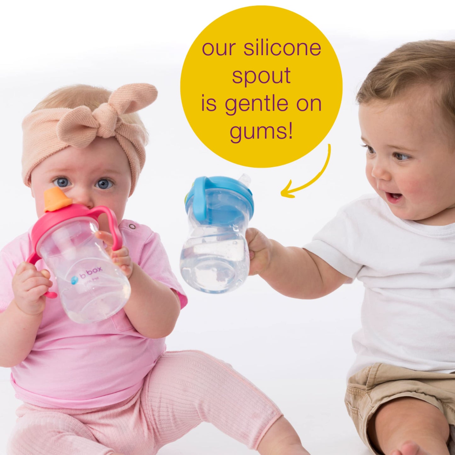 B.Box Bottle To Cup Transition Value Pack. Includes Cup & 4 Lids: Nipple, Spout, Straw, Training Cup Lid. Bpa Free, Dishwasher S