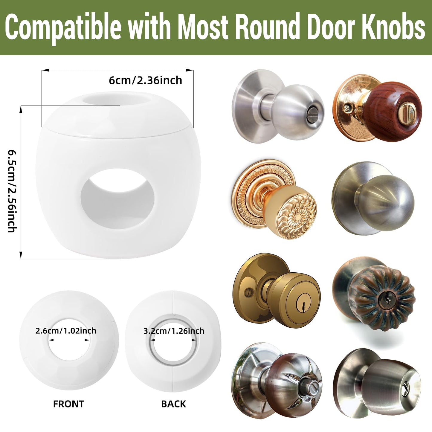 Gcrq Child Safety Door Knob Covers 4 Pack Reusable Baby Proof Door Knob Locks Baby Proof Door Handle Protector For Kids Universa