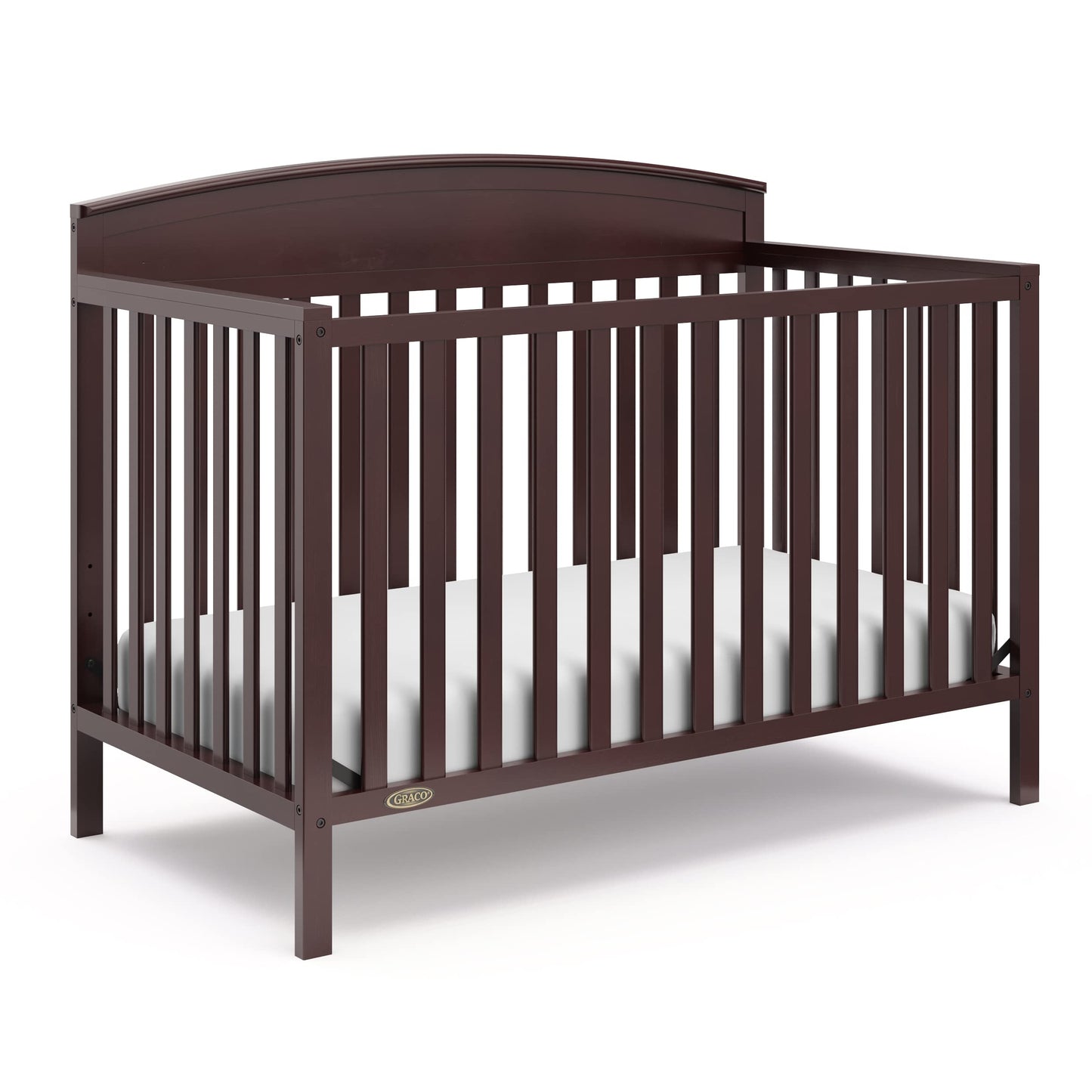 Graco Benton 5-In-1 Convertible Crib (Espresso) - Greenguard Gold Certified, Converts From Baby Crib To Toddler Bed, Daybed And