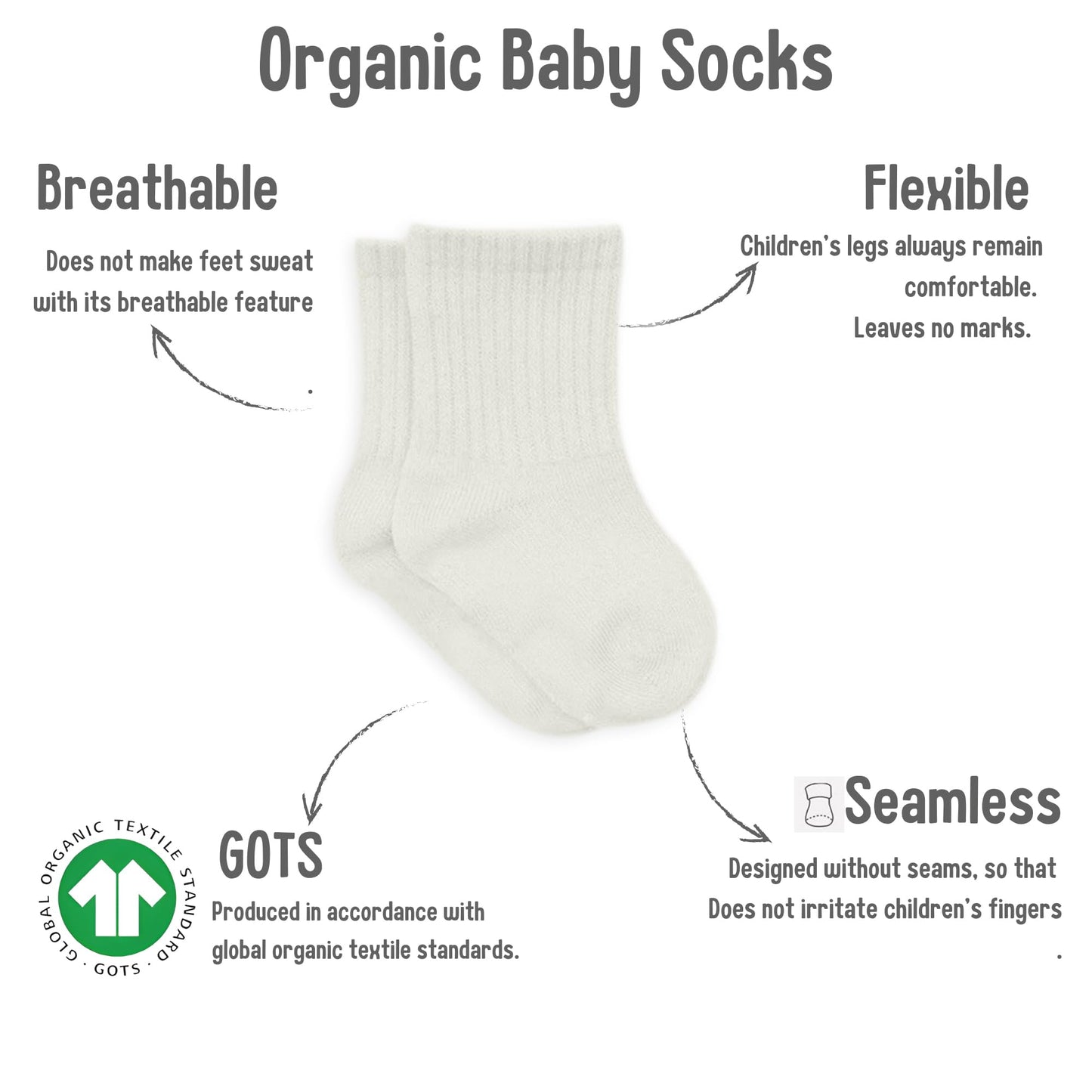 Bistyle Baby Grip Ankle Socks 6 Pairs | Newborn Infant Toddlers Socks Organic Cotton | Kids Boys Girls Ankle Socks (Us, Age, 6 M