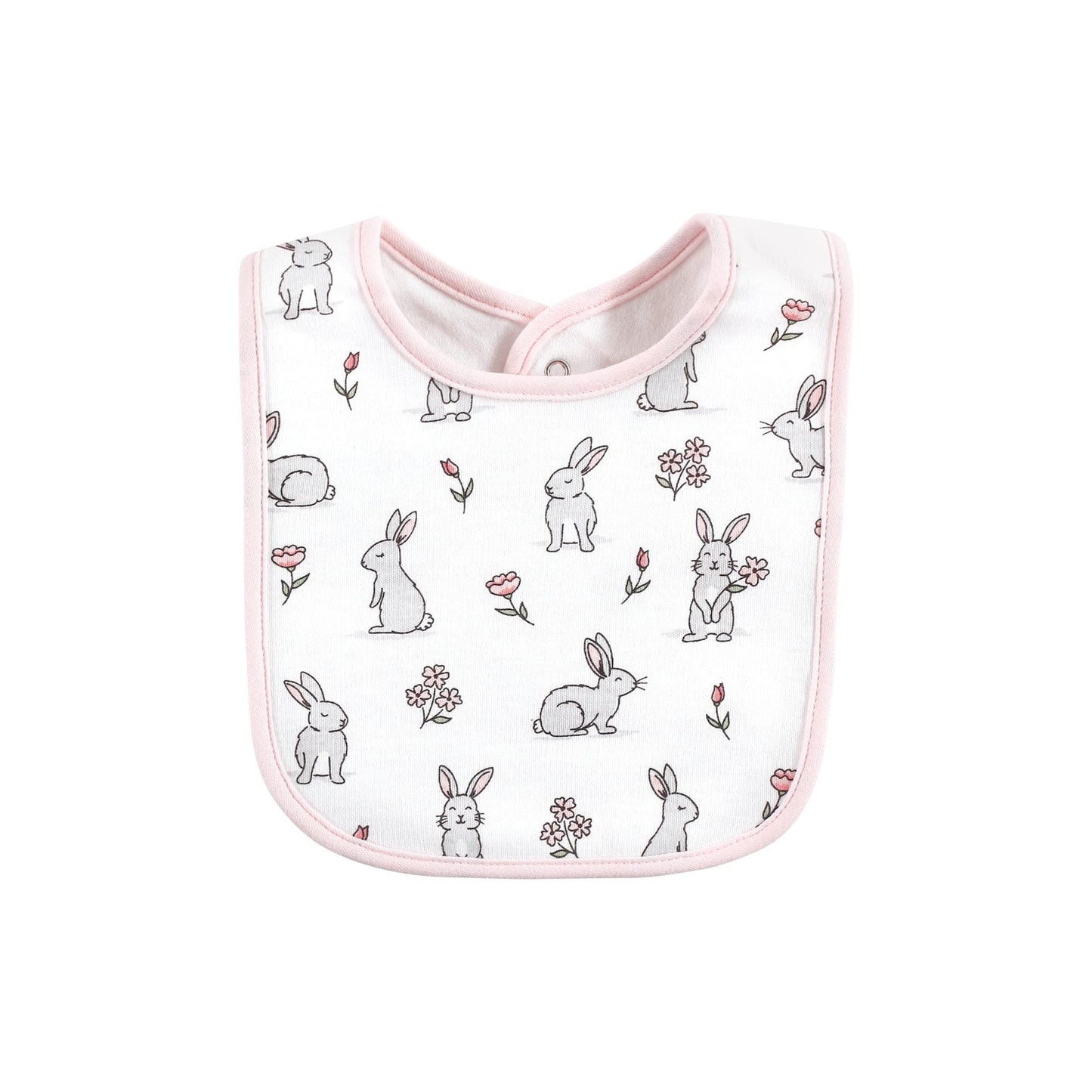 Hudson Baby Unisex Baby Cotton Bib And Sock Set, Some Bunny, One Size