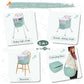 4 In 1 Portable Baby High Chair,Convertible Highchair For Babies And Toddlers-Foldable Infant Booster Seat,Carry Small Box,Dinin