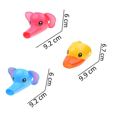 Kare & Kind Animal Shaped Faucet Extenders - 3 Pack - Fun Water Spouts For Toddlers, Kids, Children - Promotes Personal Hygiene